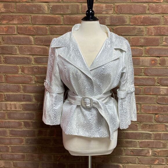 Cartise Silver Design Bell Sleeve Jacket Size 10 NEW - Picture 2 of 8
